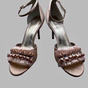 New Pink Champagne Adrianna Papell Heels Satin Pink 10